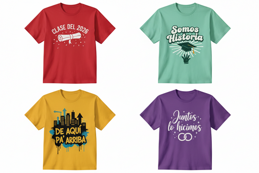Playeras para graduación personalizadas con diseños originales para generaciones escolares y universitarias